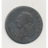 Louis XVI - Sol - 1785 T Nantes - cuivre - TB