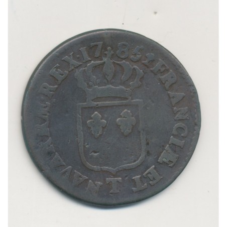 Louis XVI - Sol - 1785 T Nantes - cuivre - TB