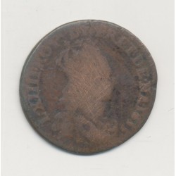 Louis XIV - Liard de France - 1655 A Corbeil - cuivre - B/TB 2
