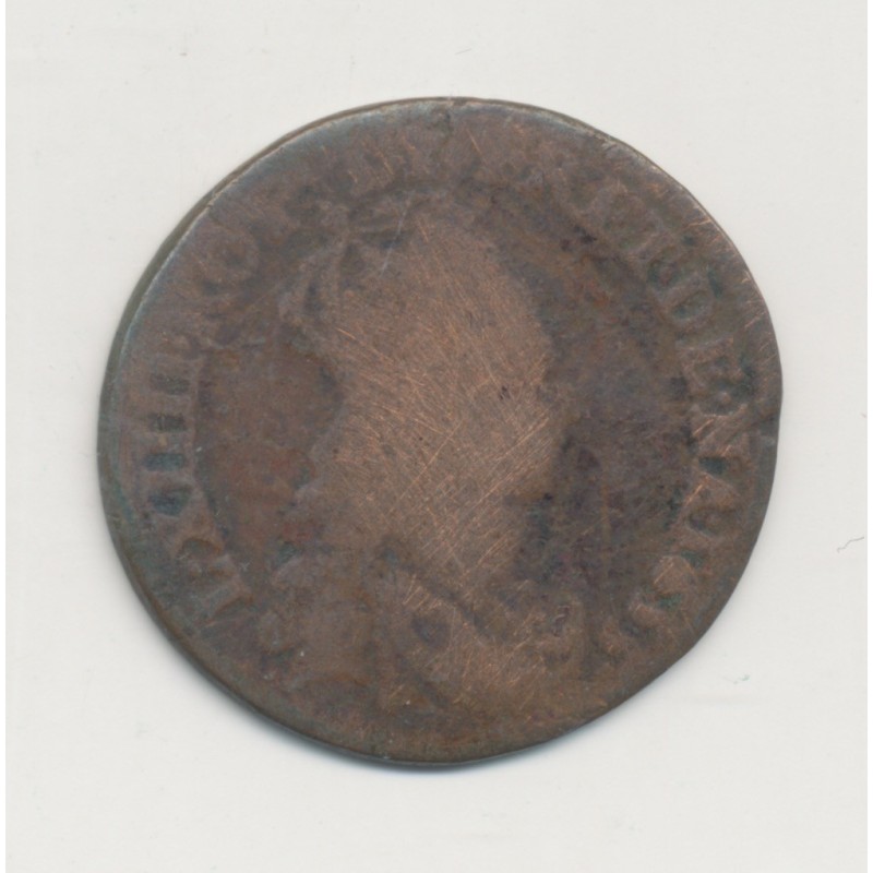 Louis XIV - Liard de France - 1655 A Corbeil - cuivre - B/TB