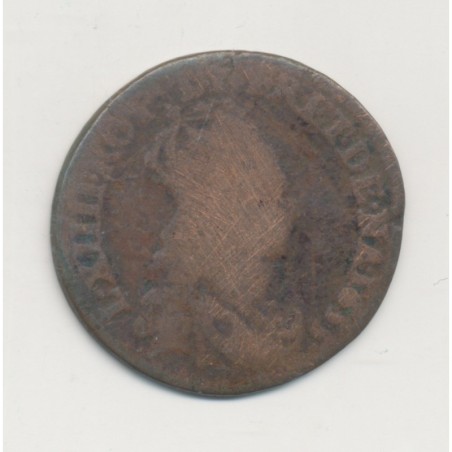 Louis XIV - Liard de France - 1655 A Corbeil - cuivre - B/TB