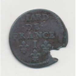 Louis XIV - Liard de France - 1656 I Limoges - cuivre - TB 2
