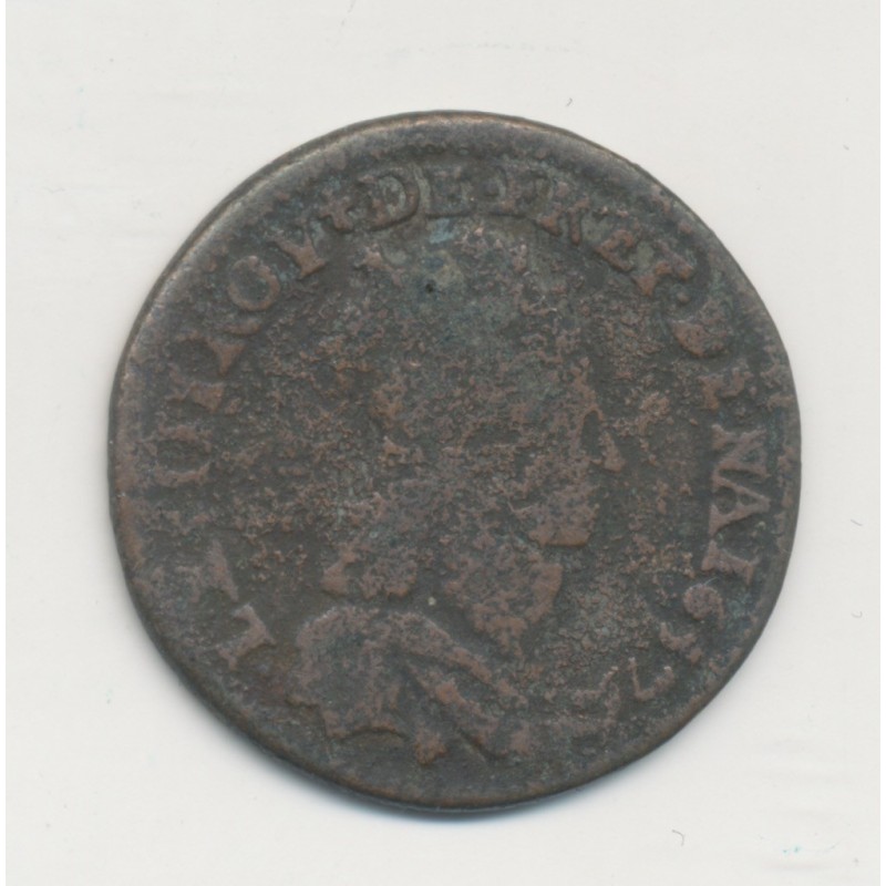 Louis XIV - Liard de France - 1657 D Vimy - cuivre - B+