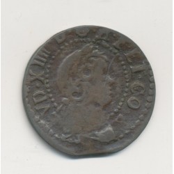 Louis XIV - Sizain petit tête - 1645 Barcelone - Franco-Catalan - TB