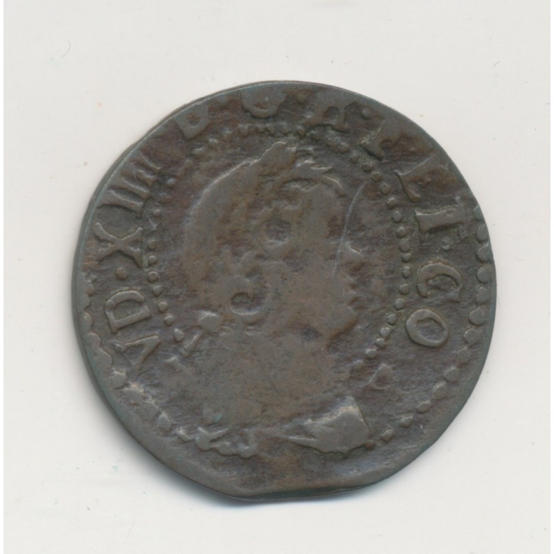 Louis XIV - Sizain petit tête - 1645 Barcelone - Franco-Catalan - TB