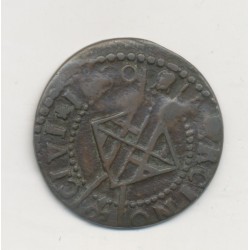 Louis XIV - Sizain petit tête - 1645 Barcelone - Franco-Catalan - TB 2