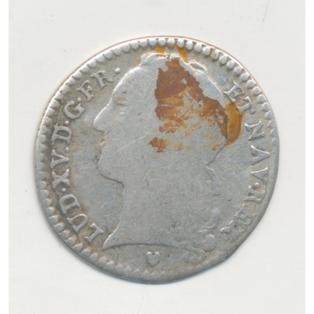Louis XV - 1/10 écu au bandeau - 1741 E Tours - B/TB