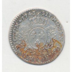 Louis XV - 1/10 écu au bandeau - 1741 E Tours - B/TB 2