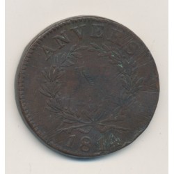 Siège d'Anvers - 10 centimes 1814 - Napoléon I - B 2
