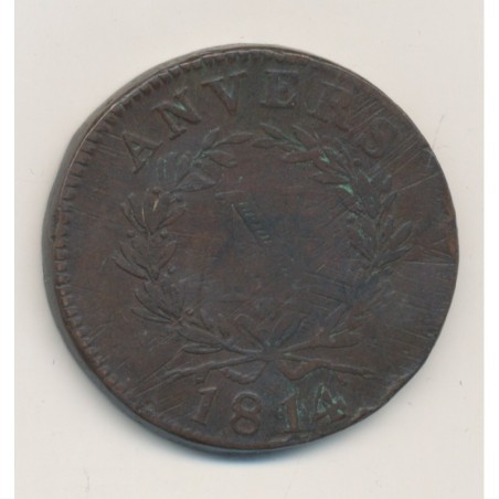 Siège d'Anvers - 10 centimes 1814 - Napoléon I - B
