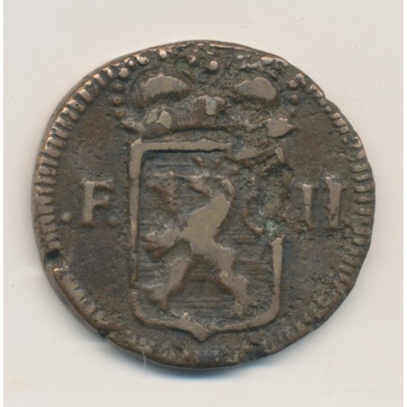 Luxembourg - 1 Sol - 1795 - Siège du Luxembourg - TB