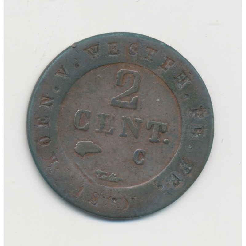 Allemagne - Westphalie - 2 Cent 1810 C Cassel - cuivre - TB