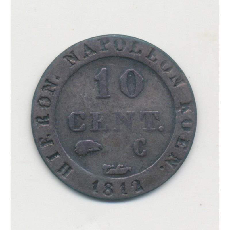 Allemagne - Westphalie - 10 Centimes 1812 C Cassel - cuivre - TTB