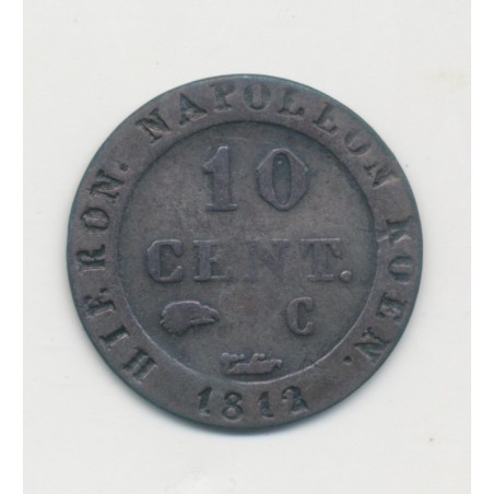 Allemagne - Westphalie - 10 Centimes 1812 C Cassel - cuivre - TTB