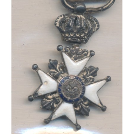 Décoration du lys - avers Louis XVIII et revers lys - légende gage d'union