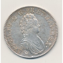 Louis XV - Écu vertugadin - 1716 T Nantes - argent - réformé - TTB+