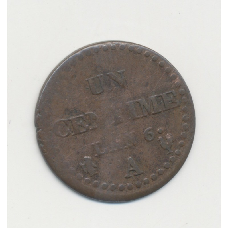 1 Centime Dupré - AN 6 A Paris - TB