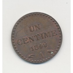 1 Centime Dupré - 1849 A Paris - SUP