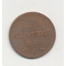 1 Centime Dupré - 1850 A Paris - SUP+ 2