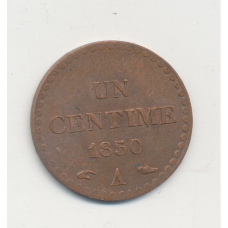 1 Centime Dupré - 1850 A Paris - SUP+