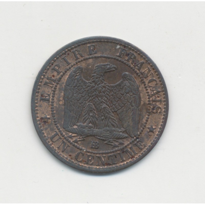 1 Centime Napoléon III - 1853 BB Strasbourg - Tête nue - TTB+
