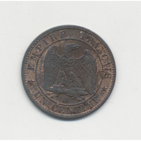 1 Centime Napoléon III - 1853 BB Strasbourg - Tête nue - TTB+