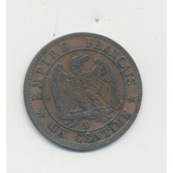 1 Centime Napoléon III - Tête nue - 1855 D Lyon - ancre - TB+ 2