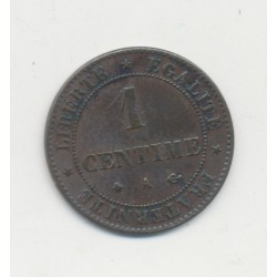 1 Centime Cérès - 1872 A Paris - TTB+ 2