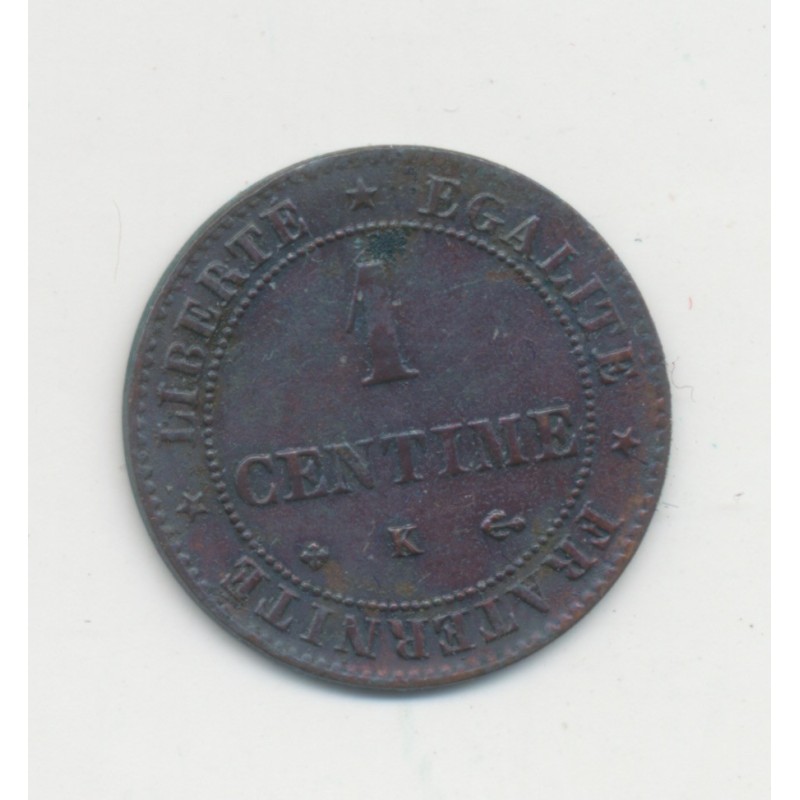 1 Centime Cérès - 1872 K Bordeaux - TB+