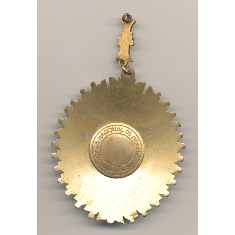 Étoile du soleil du Pérou - Commandeur - bronze doré et émail