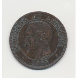2 centimes Napoléon III - 1853 BB Strasbourg - Tête nue - TB+
