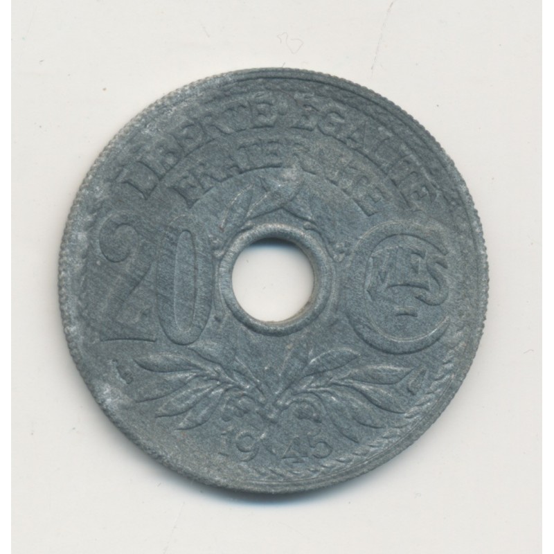 20 Centimes Lindauer - 1945 - zinc - TTB+