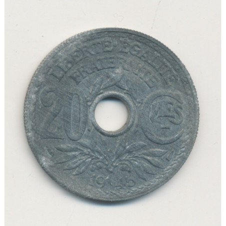20 Centimes Lindauer - 1945 - zinc - TTB+