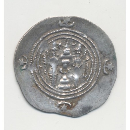 Royaume Sassanide - Drachme - Chrosroes II - argent - TTB