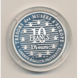 10 Francs /1,5 Euro 1997 - la petite danseuse - Degars - argent BE 2