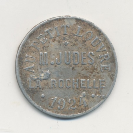 Dept17 - 1 Franc 1924 - au petit Louvre - La Rochelle - alu - TTB 