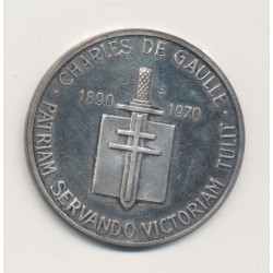Médaille - Charles De Gaulle - 1890-1970 - argent - 34mm - SUP+ 2