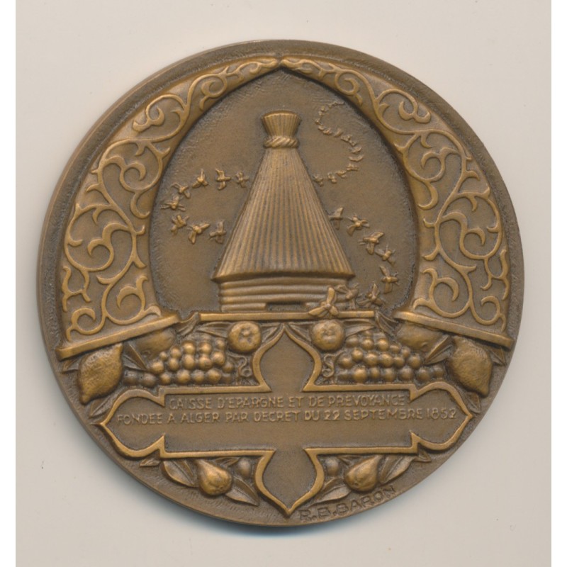 Médaille - Caisse d'épargne d'ALGER - 1852-1952 - bronze