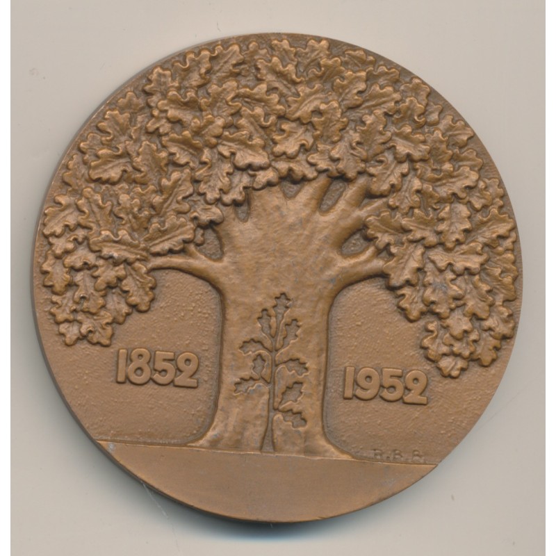 Médaille - Crédit foncier de France - 1952 - bronze - Baron