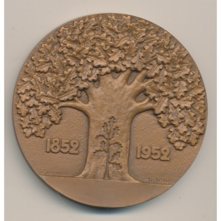 Médaille - Crédit foncier de France - 1952 - bronze - Baron