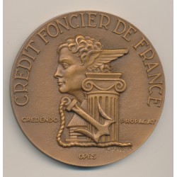 Médaille - Crédit foncier de France - 1952 - bronze - Baron