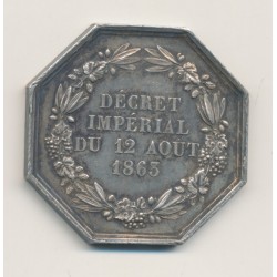 Jeton - Compagnie assurance contre l'incendie - la centrale 1863 - argent 20g - SUP 2