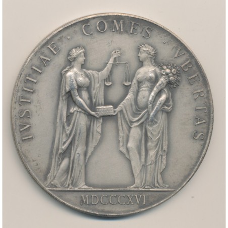 Médaille - Caisse des dépots et consignation - 1951 - argent 154g - 68mm 