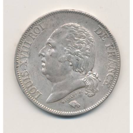 5 Francs Louis XVIII - Buste nu - 1824 H La Rochelle