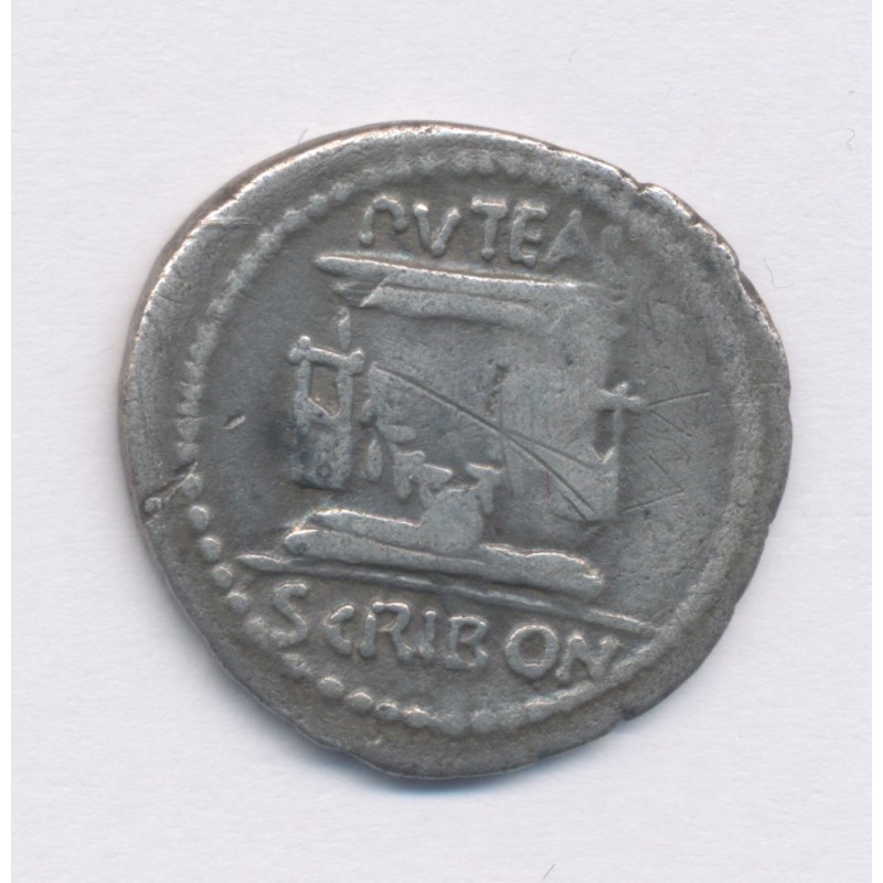 République Romaine - Denier Scribonia - argent - B+/TB
