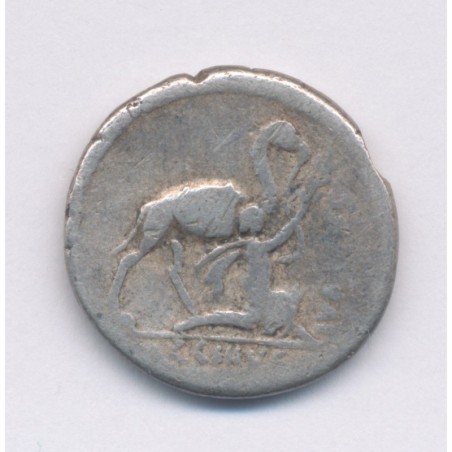 République Romaine - Denier Plautia - argent - TB