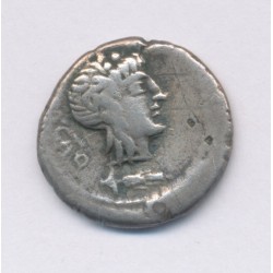 République Romaine - Denier Porcia - argent - TB/TB+