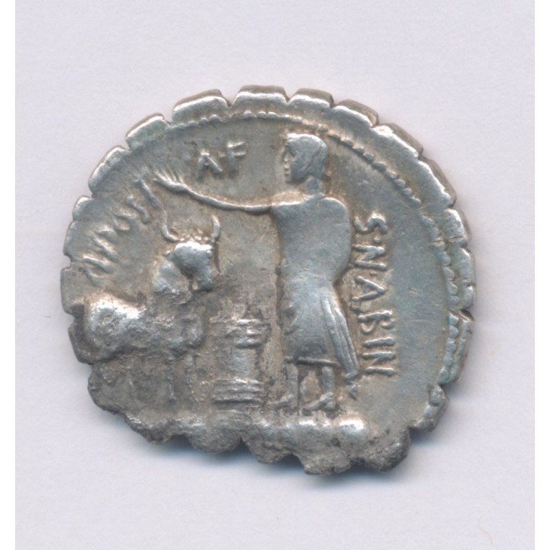 République Romaine - Denier Postumia serratus - argent - B+/TB