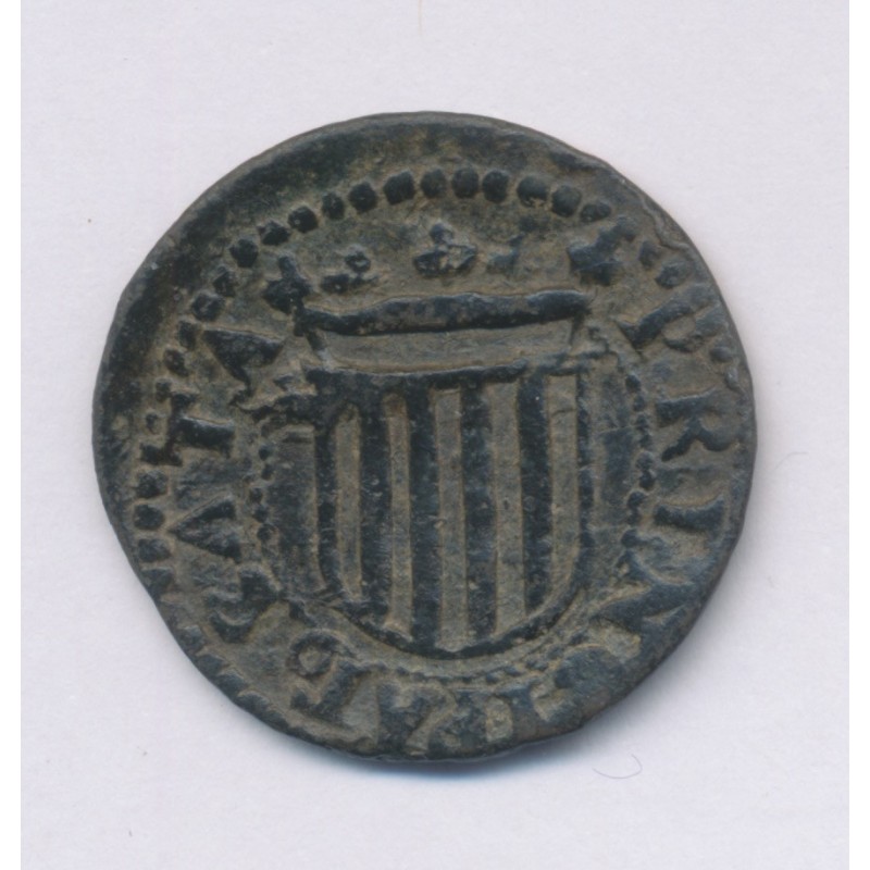 Espagne - Double sol 1598 Perpignan - Philippe II - TB