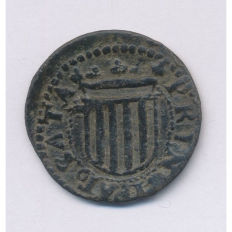 Espagne - Double sol 1598 Perpignan - Philippe II - TB